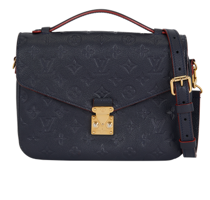 Pochette Metis, &pound;1,400, Handbags, Navy/Red, Leather, Front view